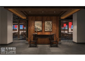 定海區200平方米快餐廳設計裝修-浙江國富裝飾