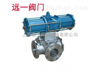 不銹鋼氣動四通球閥Q646F-10P/16P/R/RL