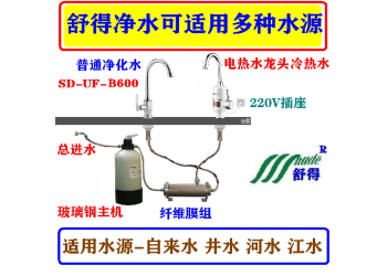 舒得牌不銹鋼凈水器家用廚房凈水機(jī)不銹鋼井水過濾器中央凈水器