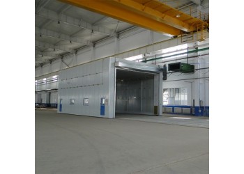 一種整體移動式噴漆房適合多工位切換噴漆