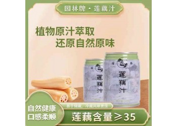 園林牌蓮藕汁清甜休閑飲品植物萃取自然原味款節(jié)日伴手禮